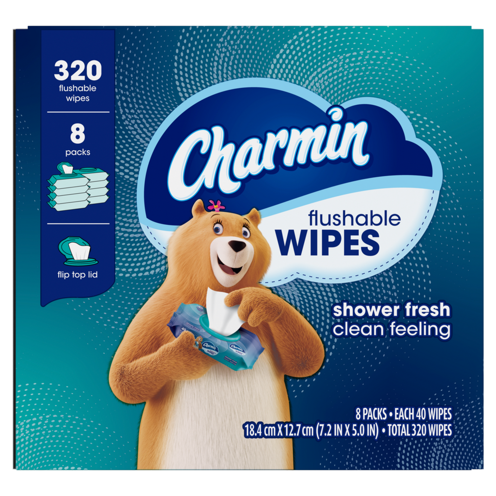 Charmin Wet Wipes Flushable 8 Packs 40 Wipes Per Pack - 320ct/1pk