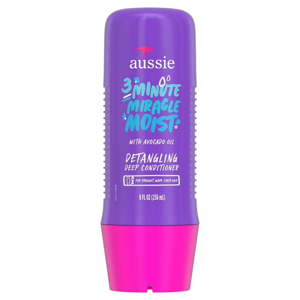 Aussie 3 Minute Miracle Moist Detangling Deep Conditioner Treatment With Avocado Oil Paraben And Sulfate Free - 8oz/6pk
