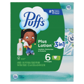 Puffs Plus Lotion Facial Tissue 6 Family Boxes 124 Tissues Per Box - 744ct/4pk