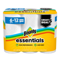 Bounty Paper Towels Essentials Select-A-Size 6 Double Rolls White 108 Sheets Per Roll - 6ct/1pk