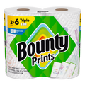 Bounty Paper Towels Select-A-Size Print 2 Triple Rolls 123 Sheets Per Roll - 2ct/6pk