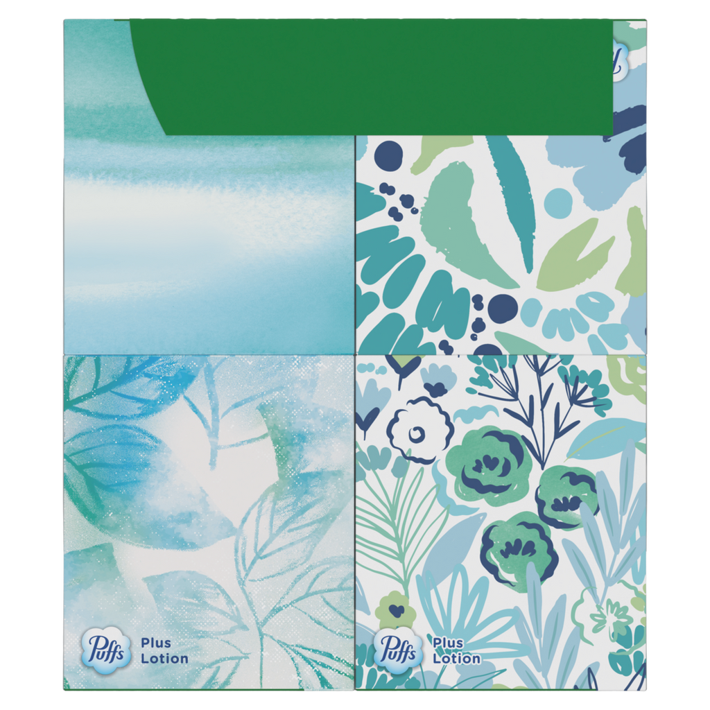 Puffs Plus Lotion Facial Tissue 4 Cube Boxes 48 Tissues Per Box - 192ct/6pk