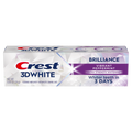 Crest 3D White Brilliance Vibrant Peppermint Teeth Whitening Toothpaste Whiter Teeth In 3 Days Anticavity Fluoride Toothpaste 100% More Surface Stain Removal 24 Hour Active Stain Prevention - 0.85oz/36pk
