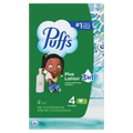 Puffs Plus Lotion Facial Tissues 4 Family Boxes 124 Tissues Per Box - 496ct/6pk
