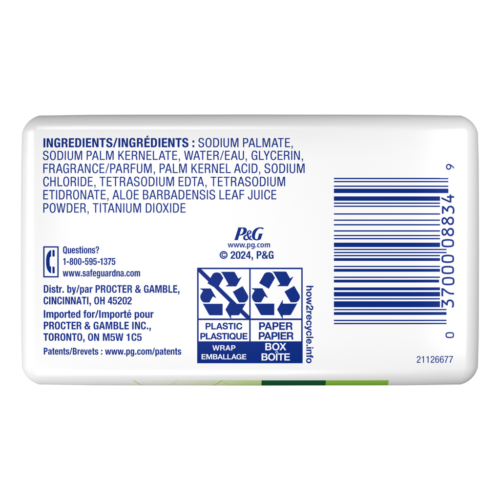Safeguard Bar Soap Fresh Clean Scent With Aloe - (4x4.0)oz/12pk