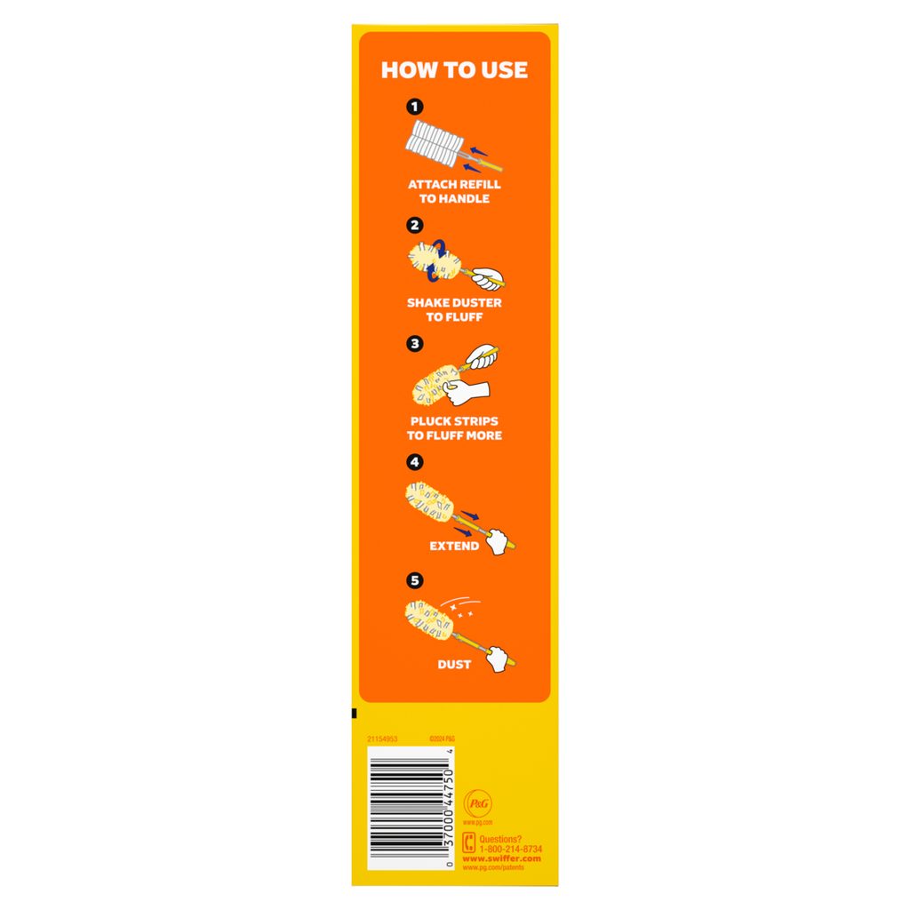 Swiffer Duster Kit With 3 Ft Extendable Handle Heavy Duty Dusting Starter Kit With 3 Refills For Ceiling Fans Vents And Hard To Reach Places - 1kit/6pk