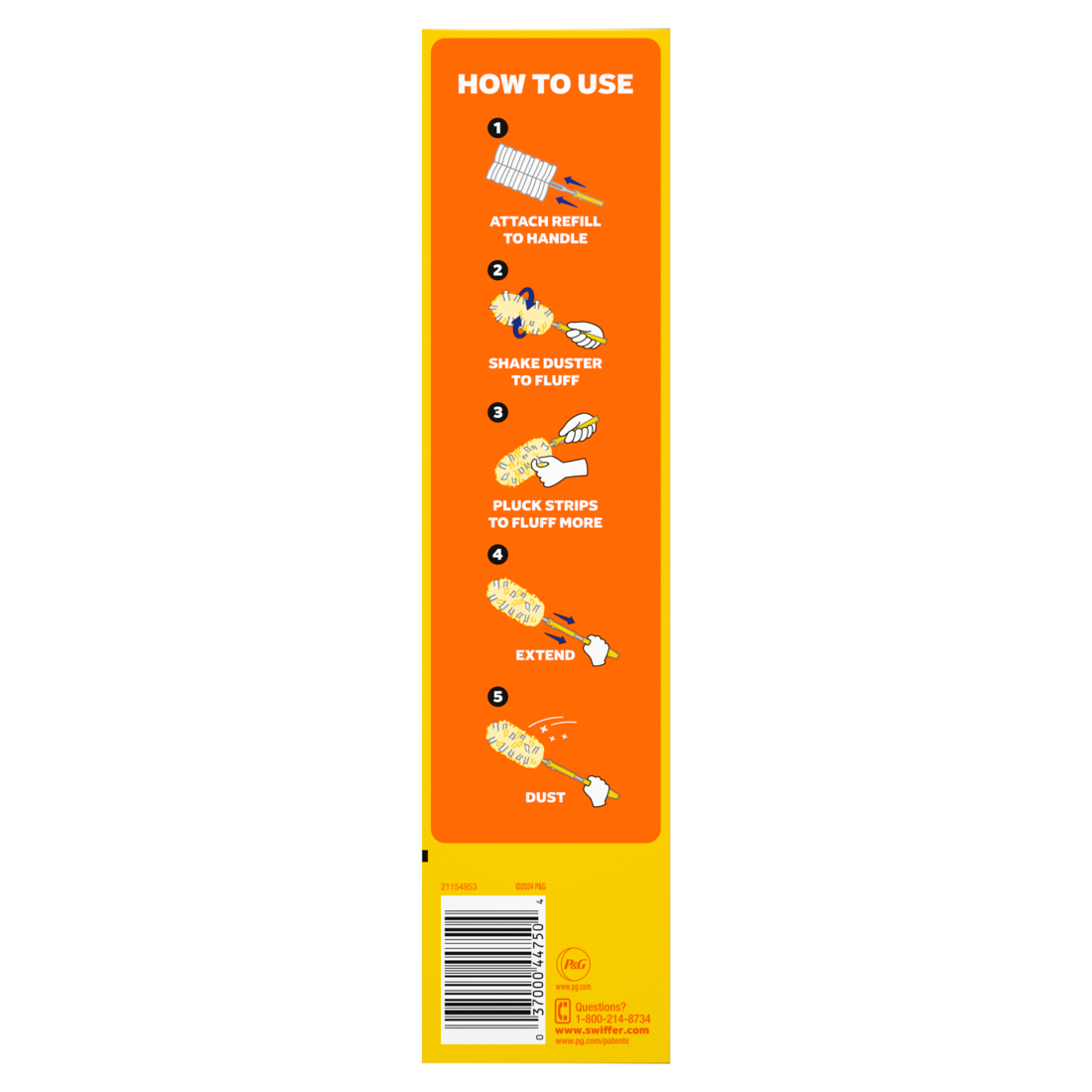 Swiffer Duster Kit With 3 Ft Extendable Handle Heavy Duty Dusting Starter Kit With 3 Refills For Ceiling Fans Vents And Hard To Reach Places - 1kit/6pk