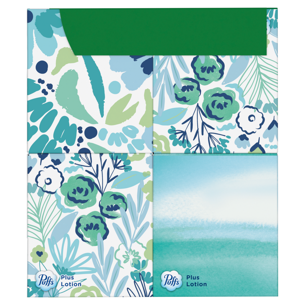 Puffs Plus Lotion Facial Tissues 4 Cube Boxes 56 Tissues Per Box - 224ct/6pk