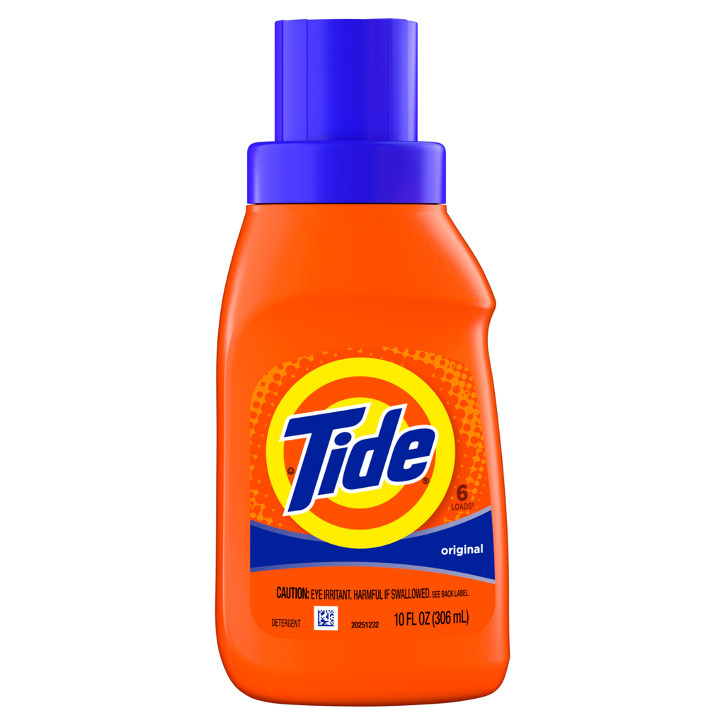 Tide Laundry Detergent Liquid Original Scent 6 Loads Works On 100% Of Common Stains - 10oz/12pk