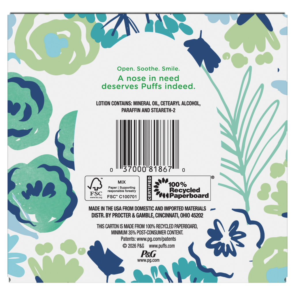 Puffs Plus Lotion Facial Tissue 1 Cube  48 Tissues Per Box - 48ct/24pk
