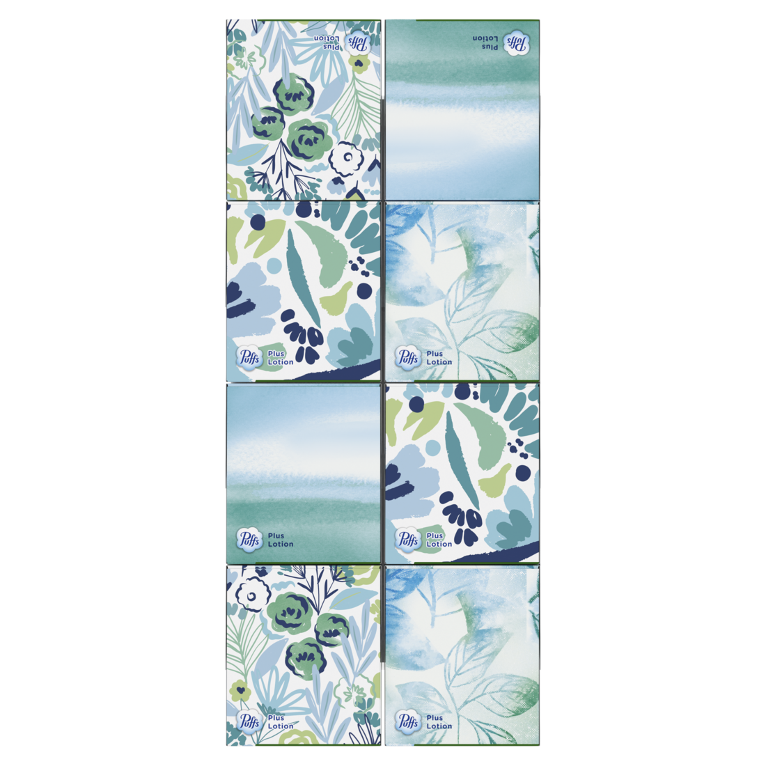 Puffs Plus Lotion Facial Tissue 8 Mega Cubes 72 Tissues Per Box - 576ct/3pk