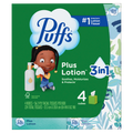 Puffs Plus Lotion Facial Tissues 4 Cube Boxes 56 Tissues Per Box - 224ct/6pk