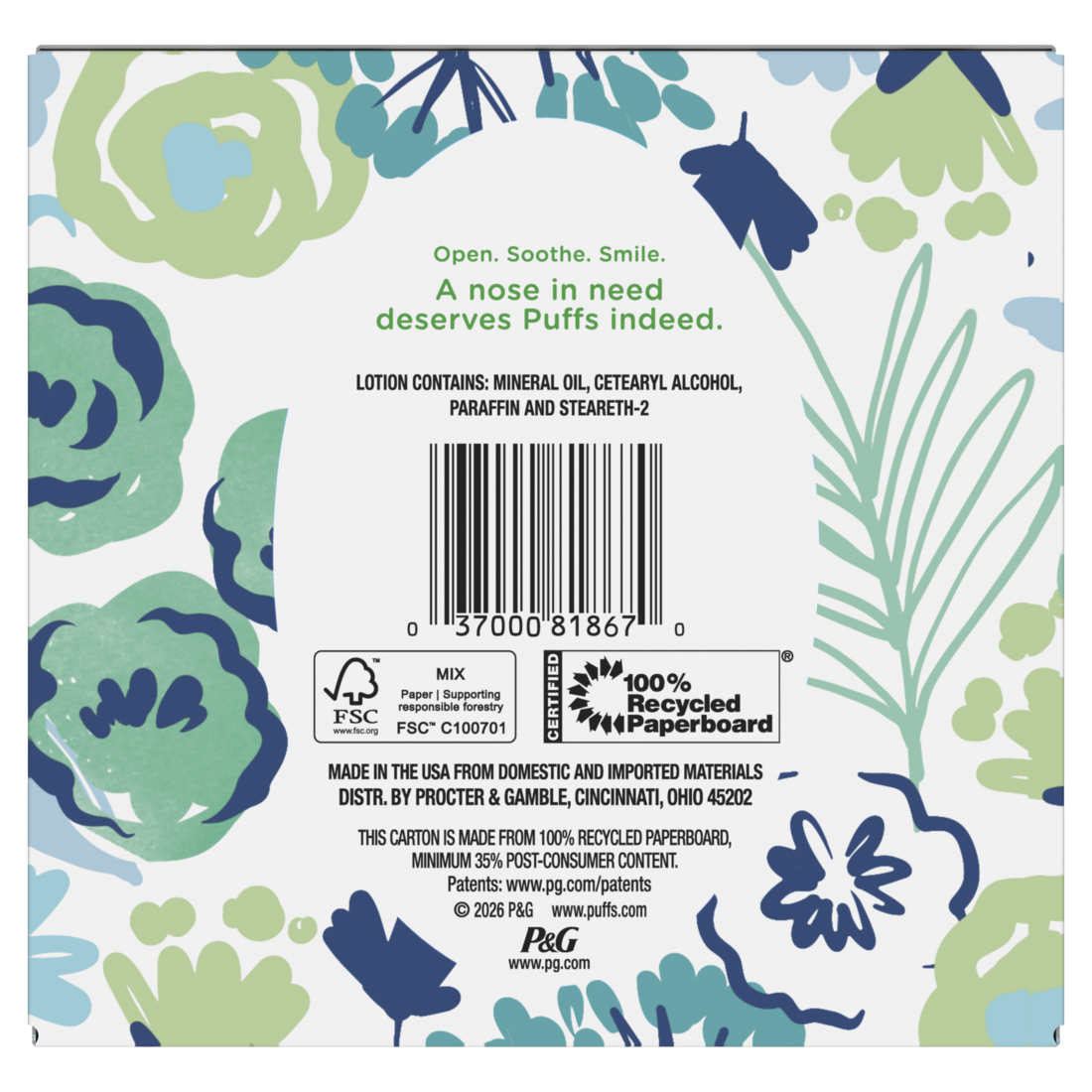Puffs Plus Lotion Facial Tissue 1 Cube  48 Tissues Per Box - 48ct/18pk