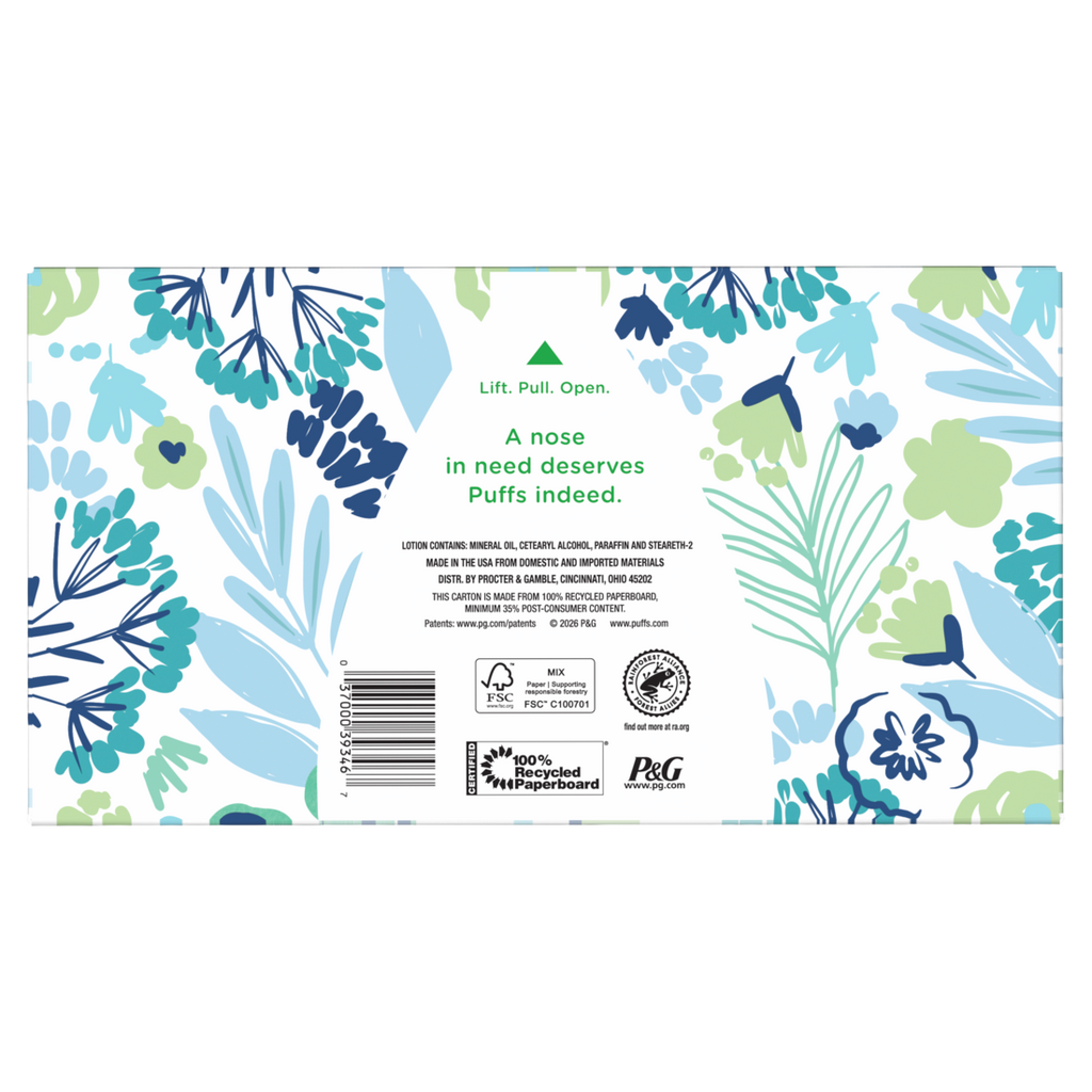 Puffs Plus Lotion Facial Tissue 1 Family Box 124 Tissues Per Box - 124ct/24pk