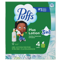 Puffs Plus Lotion Facial Tissue 4 Cube Boxes 48 Tissues Per Box - 192ct/6pk