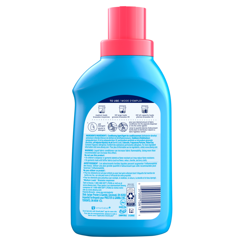 Downy Soft 2-in-1 Soft And Fresh Liquid Fabric Softener April Fresh 23 Loads Fabric Conditioner Liquid Provides Softness And Freshness For Fabrics - 19oz/6pk