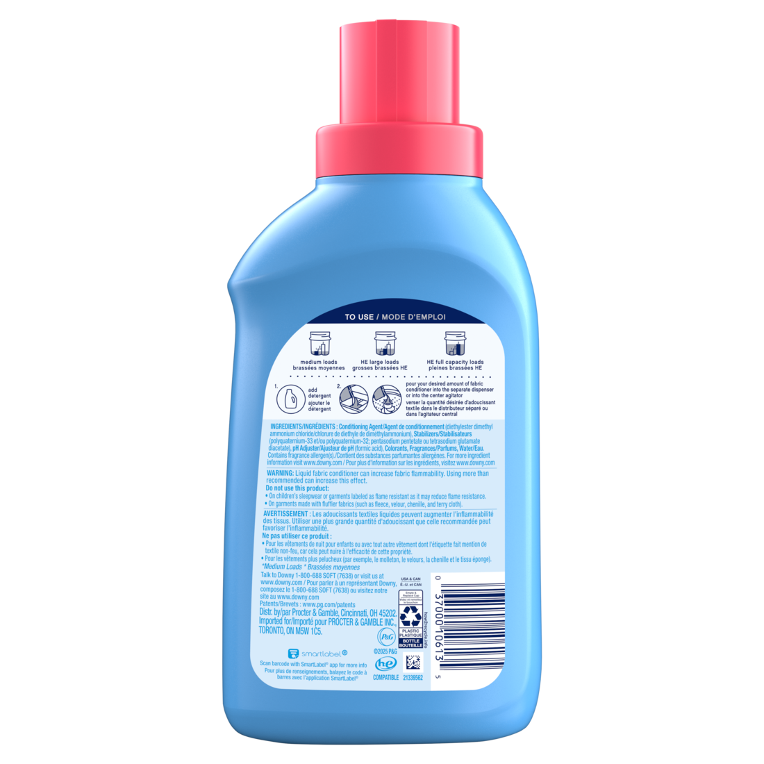 Downy Soft 2-in-1 Soft And Fresh Liquid Fabric Softener April Fresh 23 Loads Fabric Conditioner Liquid Provides Softness And Freshness For Fabrics - 19oz/6pk