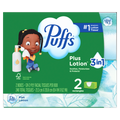 Puffs Plus Lotion Facial Tissue 2 Family Boxes 124 Tissues Per Box - 248ct/12pk