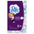 Puffs Ultra Soft Facial Tissues 8 Family Size Boxes 124 Facial Tissues Per Box - 992ct/4pk