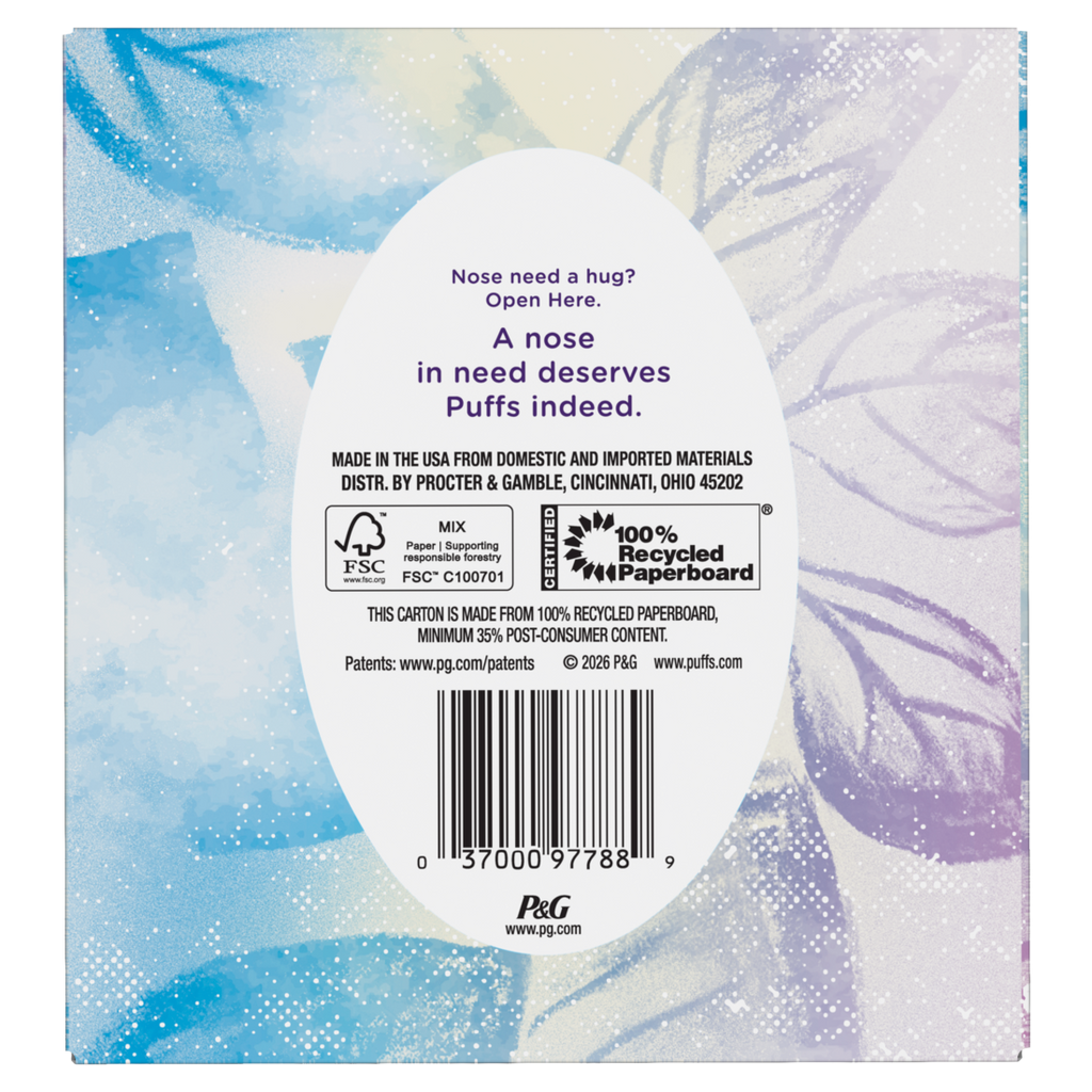 Puffs Ultra Soft Facial Tissues 1 Mega Cube Box 72 Facial Tissues Per Box - 72ct/18pk