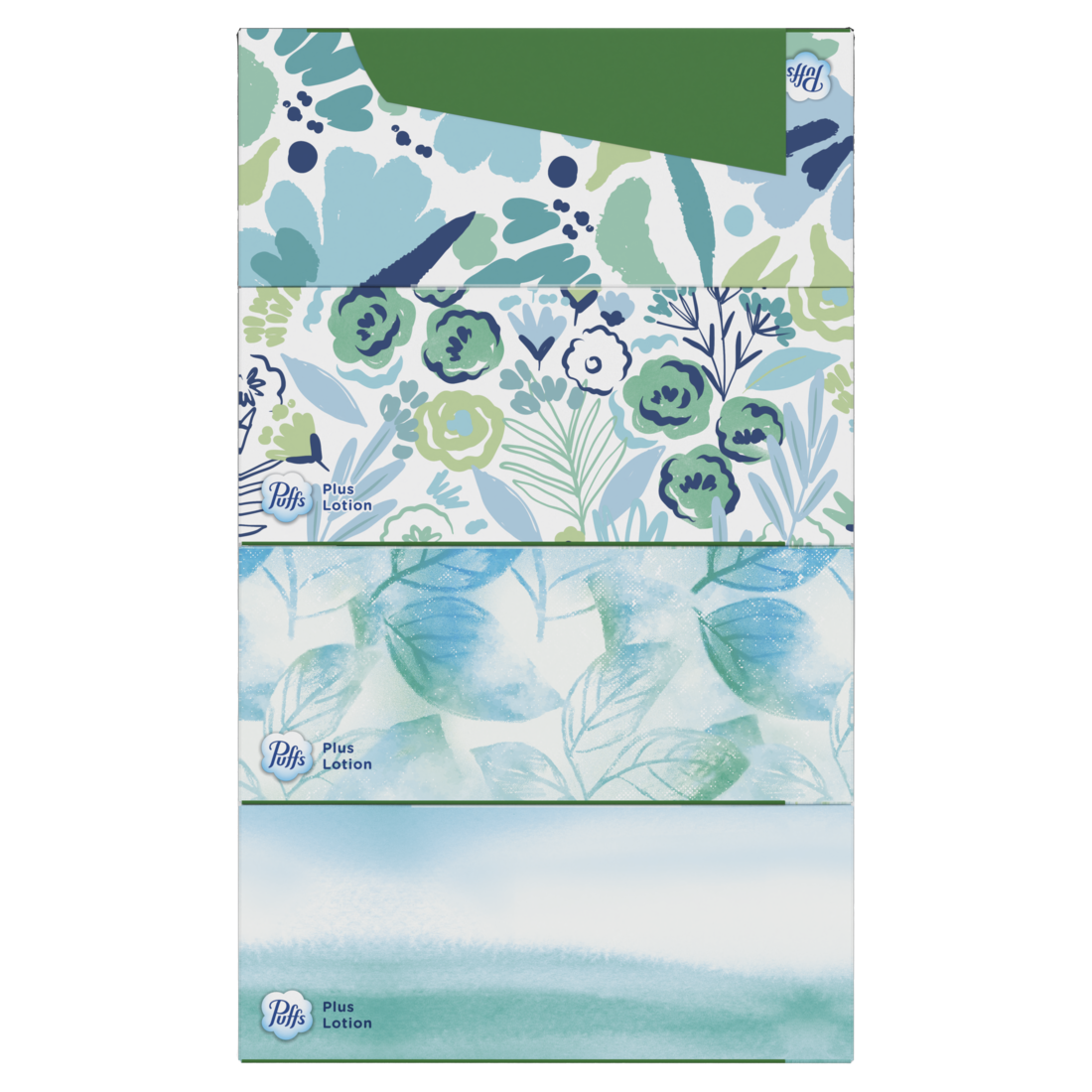 Puffs Plus Lotion Facial Tissues 4 Family Boxes 124 Tissues Per Box - 496ct/6pk