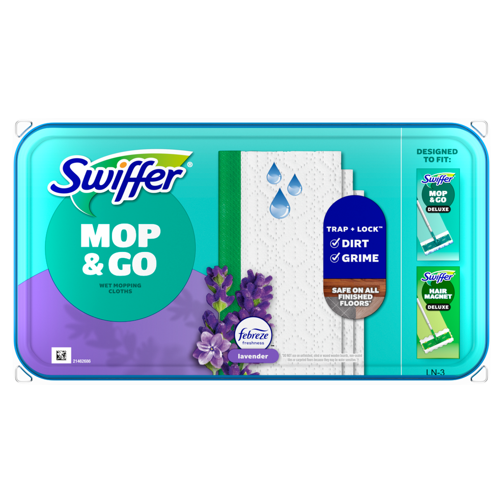 Swiffer Sweep + Mop Wet Pads Refill Floor Cleaner Cleaning Cloths Lavender - 24ct/6pk