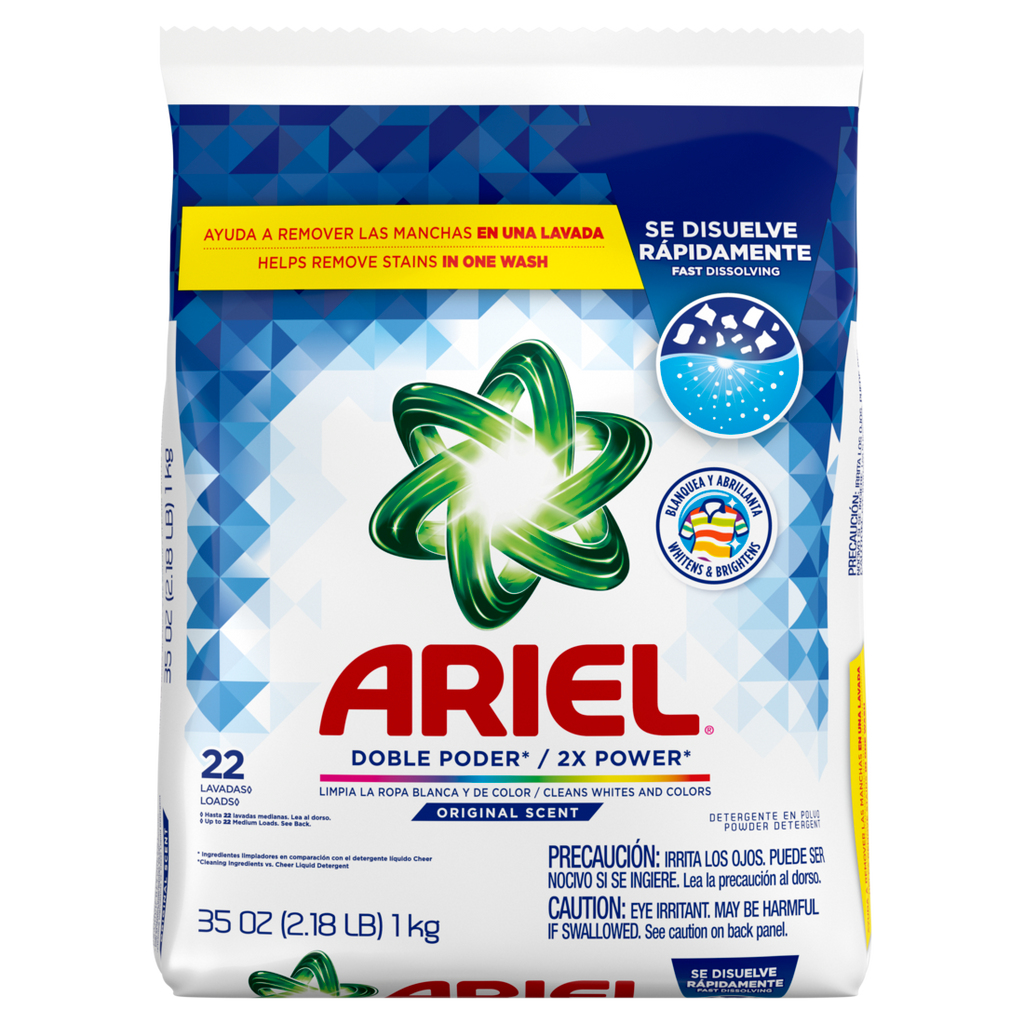 Ariel Powder Laundry Detergent Original Scent 1.0kg 22 Loads - 35oz/9pk