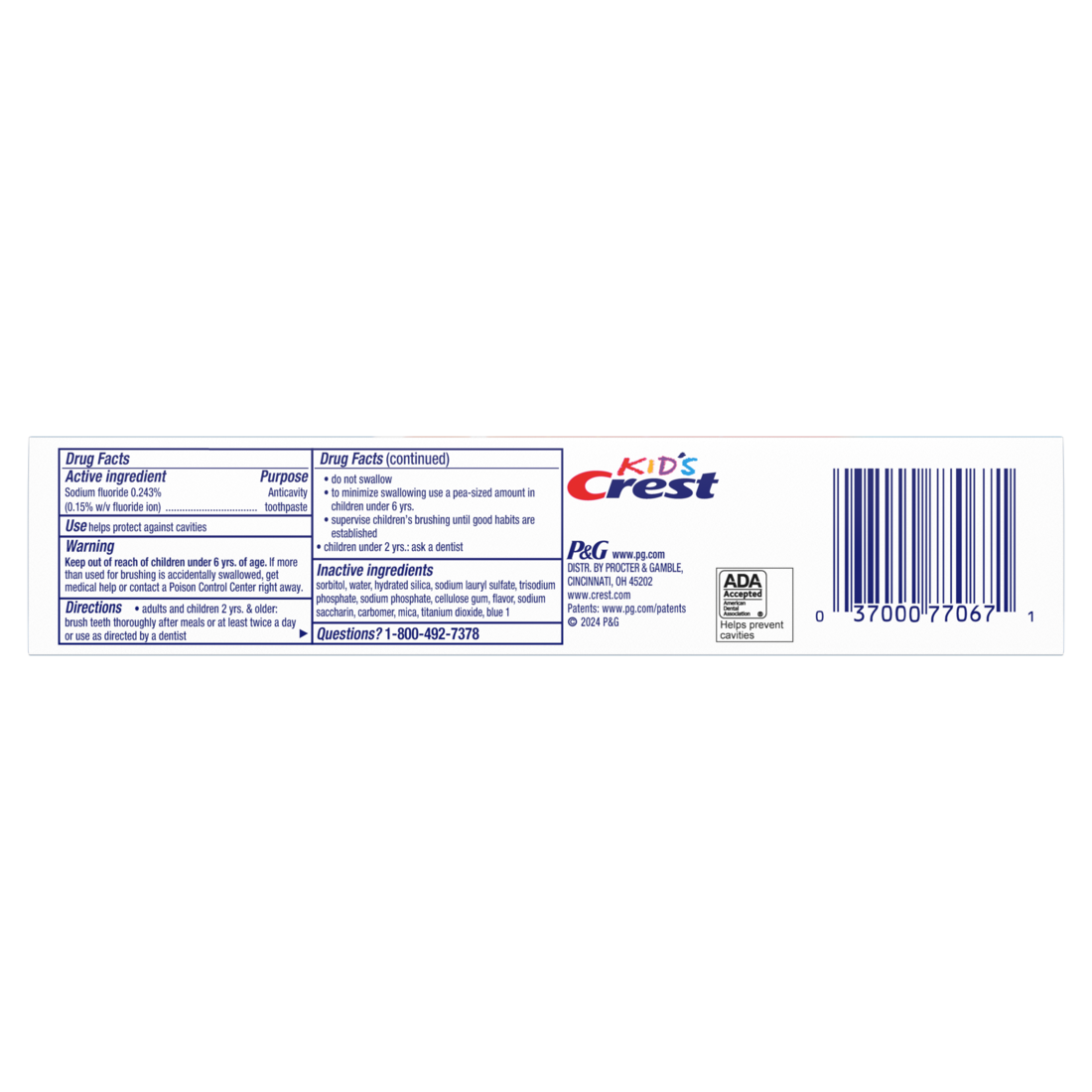 Crest Kids Cavity Protection Toothpaste Sparkle Fun Flavor For Ages 3+ Triple Pack - (3x4.6)oz/4pk