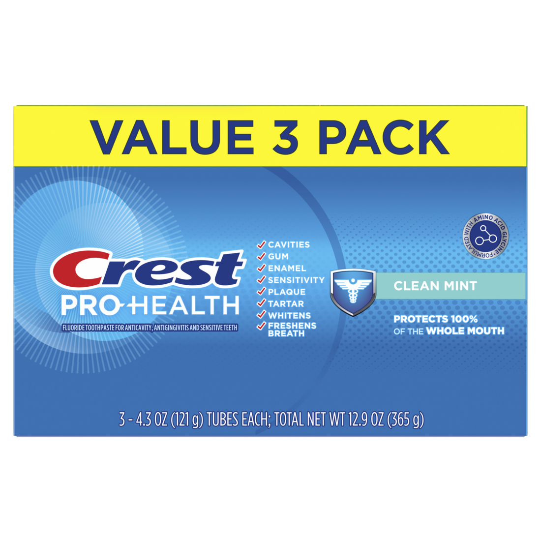 Crest Pro-Health Smooth Formula Toothpaste Clean Mint Paste Triple Pack - (3x4.3)oz/4pk