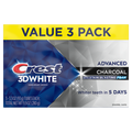 Crest Toothpaste 3DWhite Advanced Teeth Whitening Charcoal - (3x3.3)oz/4pk