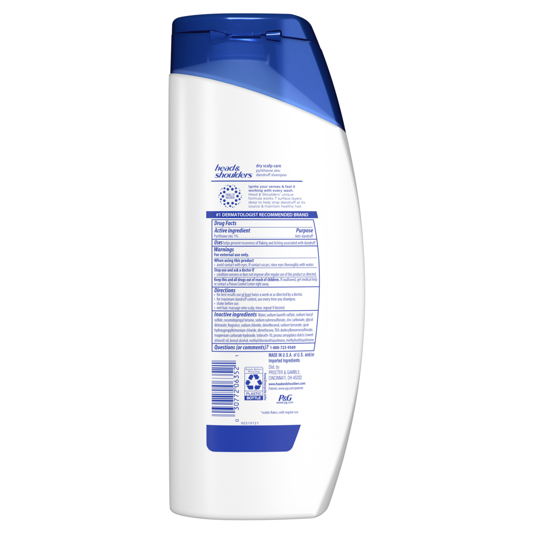 Head and Shoulders Dandruff Shampoo Anti-Dandruff Treatment Dry Scalp Care for Daily Use - 20.7oz/4pk