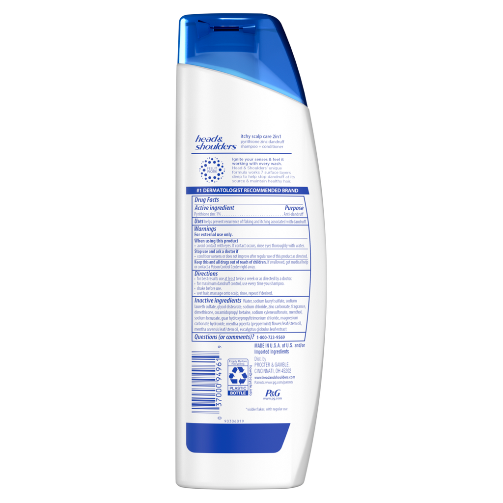 Head and Shoulders 2 in 1 Dandruff Shampoo and Conditioner Anti-Dandruff Treatment Itchy Scalp Care for Daily Use - 8.45oz/6pk