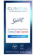 Secret Clinical Strength Invisible Solid Antiperspirant and Deodorant  - 1.6oz/12pk