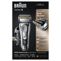 Braun Series 9 9376cc Latest Generation Electric Shaver Rechargeable & Cordless Electric Razor for Men - Clean&Charge Station Fabric Travel Case - 1box/2pk