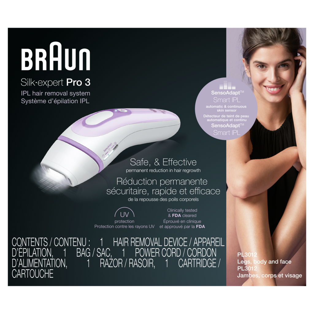 Braun Silk Expert Pro 3 IPL Hair Removal System PL3012 - 1box/2pk
