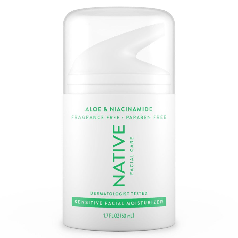 Native Sensitive Facial Moisturizer Unscented Sulfate Free for All Skin Types - 1.7oz/12pk