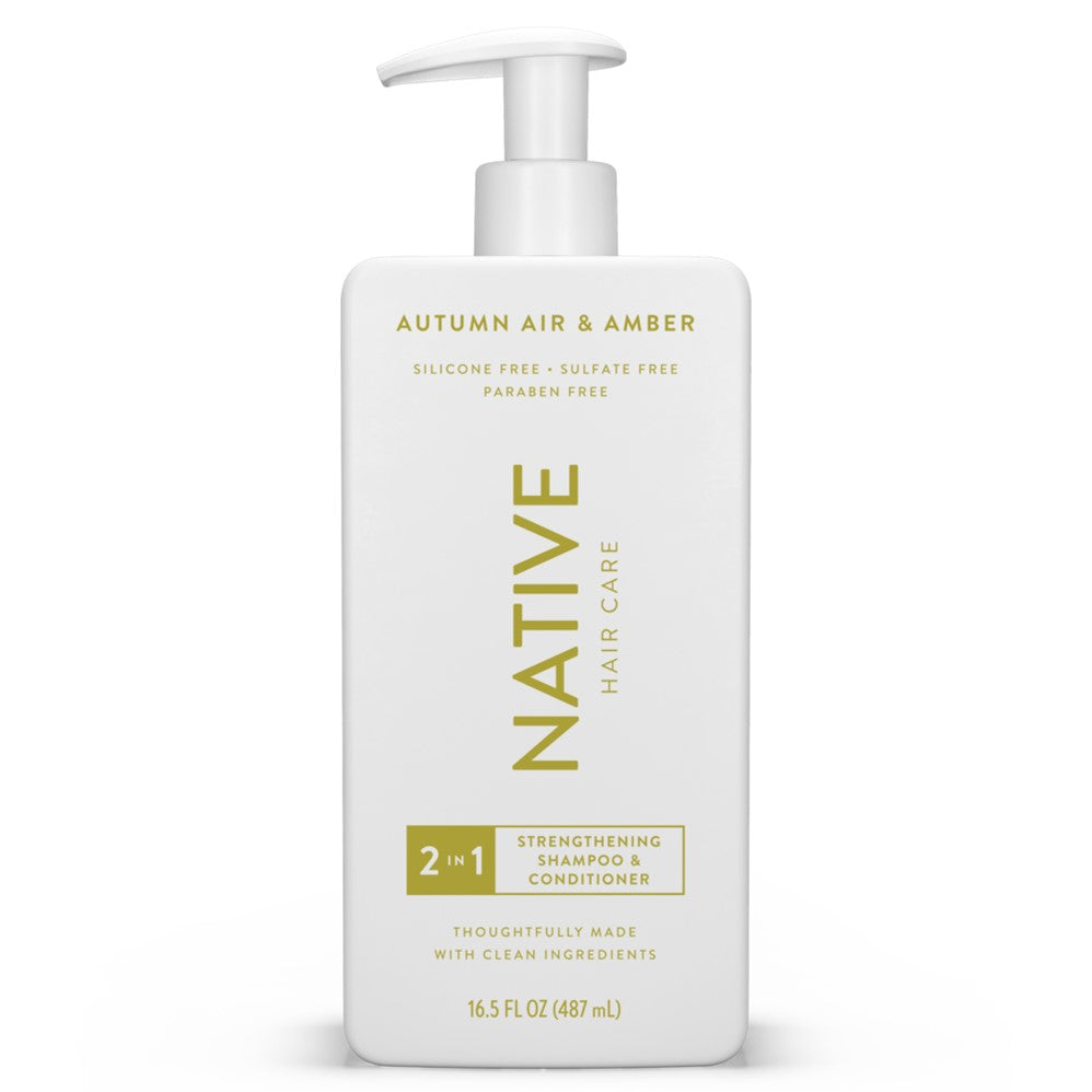 Native Autumn Air & Amber 2-in-1 Strengthening Shampoo & Conditioner - 16.5oz/6pk