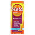 Metamucil 4-in-1 Psyllium Husk Fiber Supplement Sugar-Free 72 teaspoons Orange Flavored Daily Fiber Powder for Digestive Health GLP-1 Friendly Fiber - 15oz/6pk
