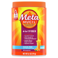 Metamucil 4-in-1 Psyllium Husk Fiber Supplement Sugar-Free 30 teaspoons Orange Flavored Daily Fiber Powder for Digestive Health GLP-1 Friendly Fiber - 6.1oz/6pk
