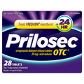 Prilosec OTC Omeprazole 20mg Delayed Release Acid Reducer Treats Frequent Heartburn for 24 Hour Relief All Day All Night Heartburn Tablets - 28ct/24pk