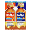 VICKS DayQuil & NyQuil SEVERE Honey Flavor Co-Pack Cold & Flu Medicine Relieves Headache Fever Sore Throat Minor Aches & Pains Nasal Congestion Sinus Pressure Stuffy Nose and Cough - (2x12)oz/6pk