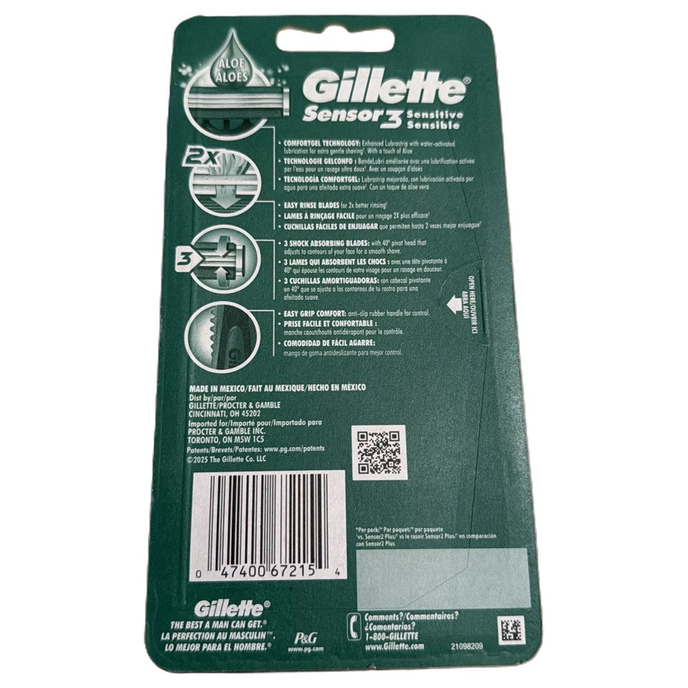 Gillette Sensor3 Sensitive Razors - 7ct/12pk