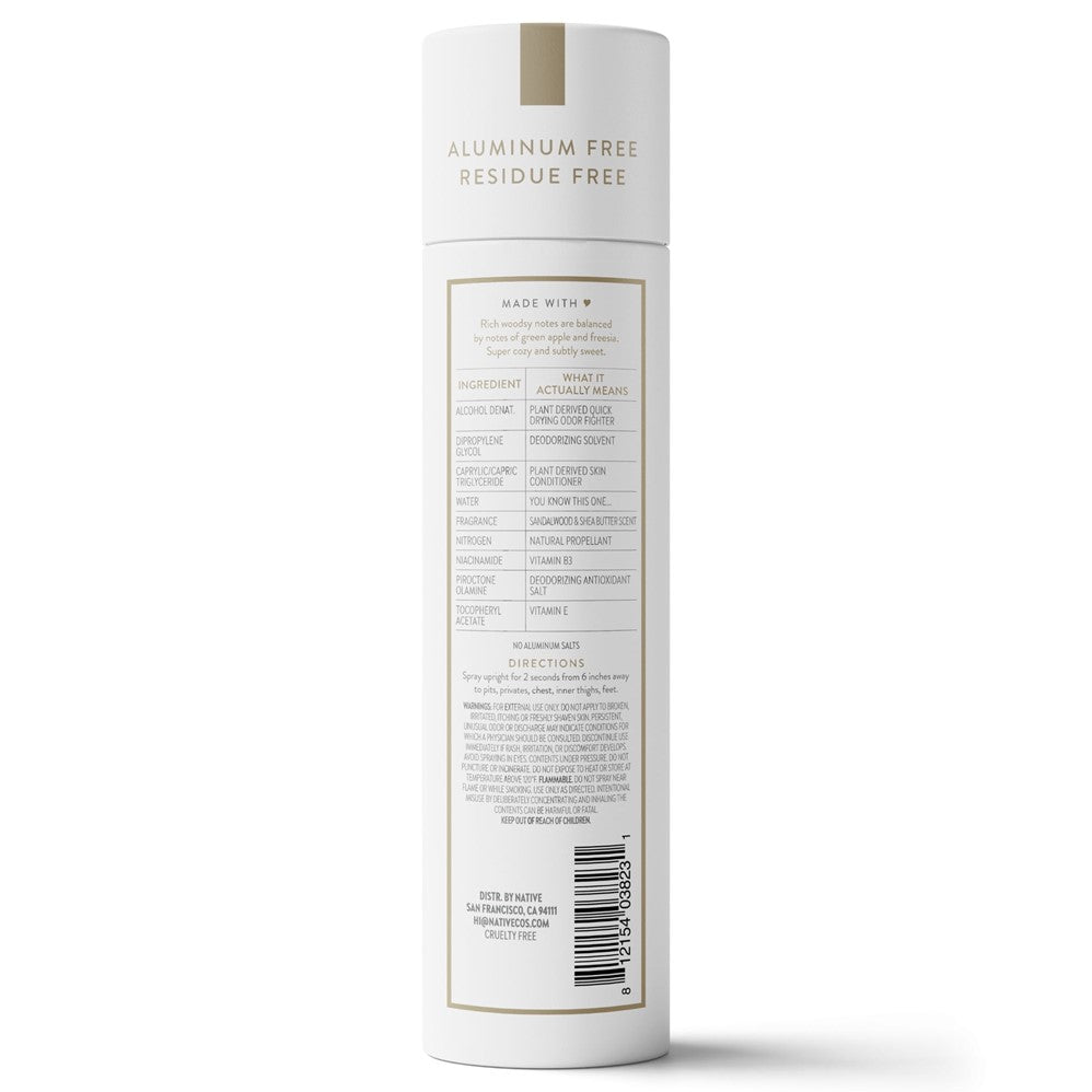 Native Sandalwood & Shea Whole Body Spray Deodorant - 3.5oz/12pk