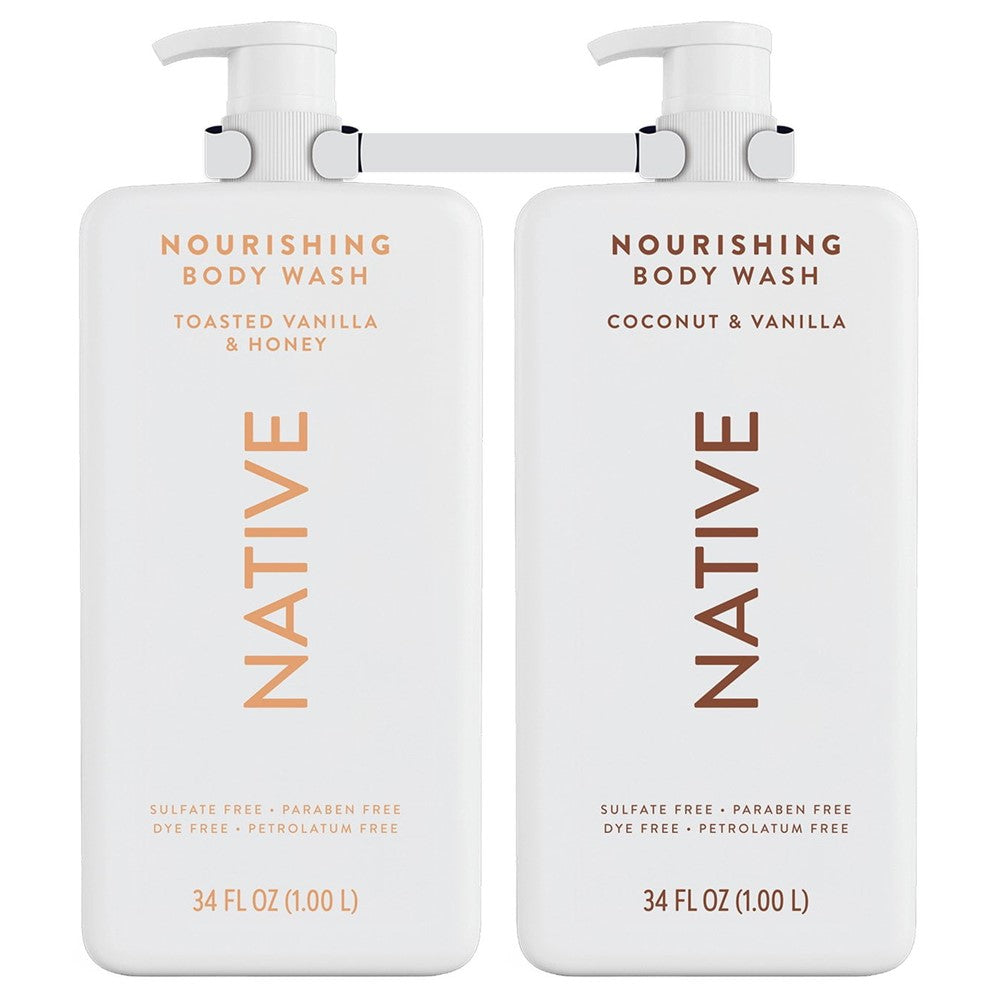 Native Nourishing Vanilla Pack Body Wash - (2x34)oz/180pk