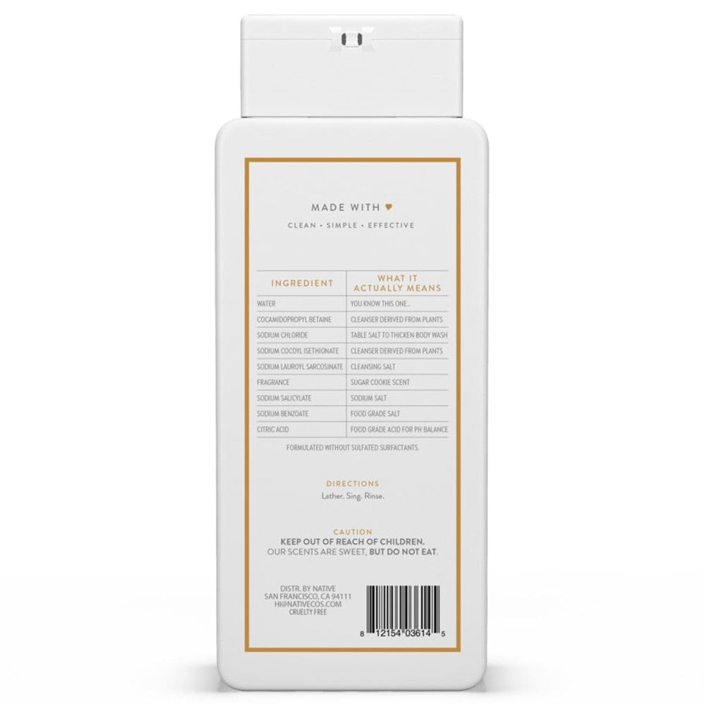 Native Sugar Cookie Body Wash - 18oz/6pk