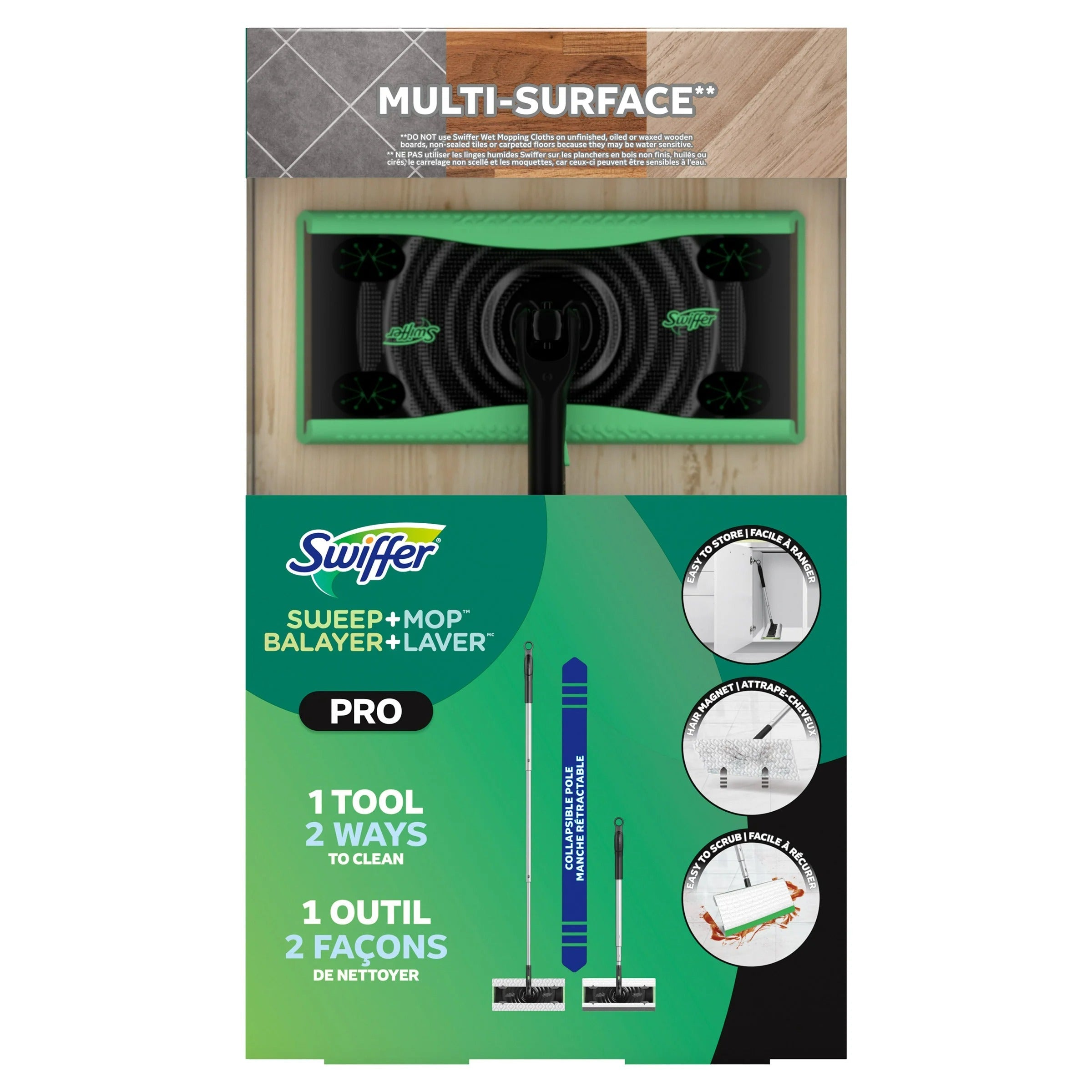 Swiffer Pro Sweep + Mop Starter Kit - 1kit/4pk