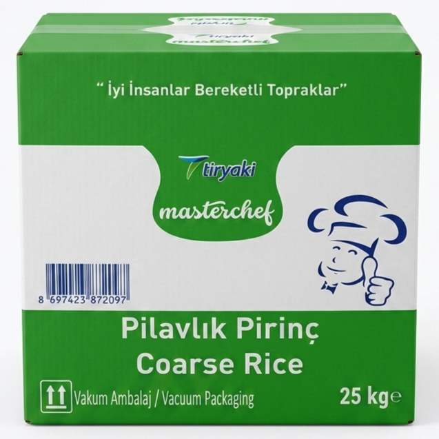 Tiryaki Coarse Rice PP Bags - 25kg/55.12lb/1pk