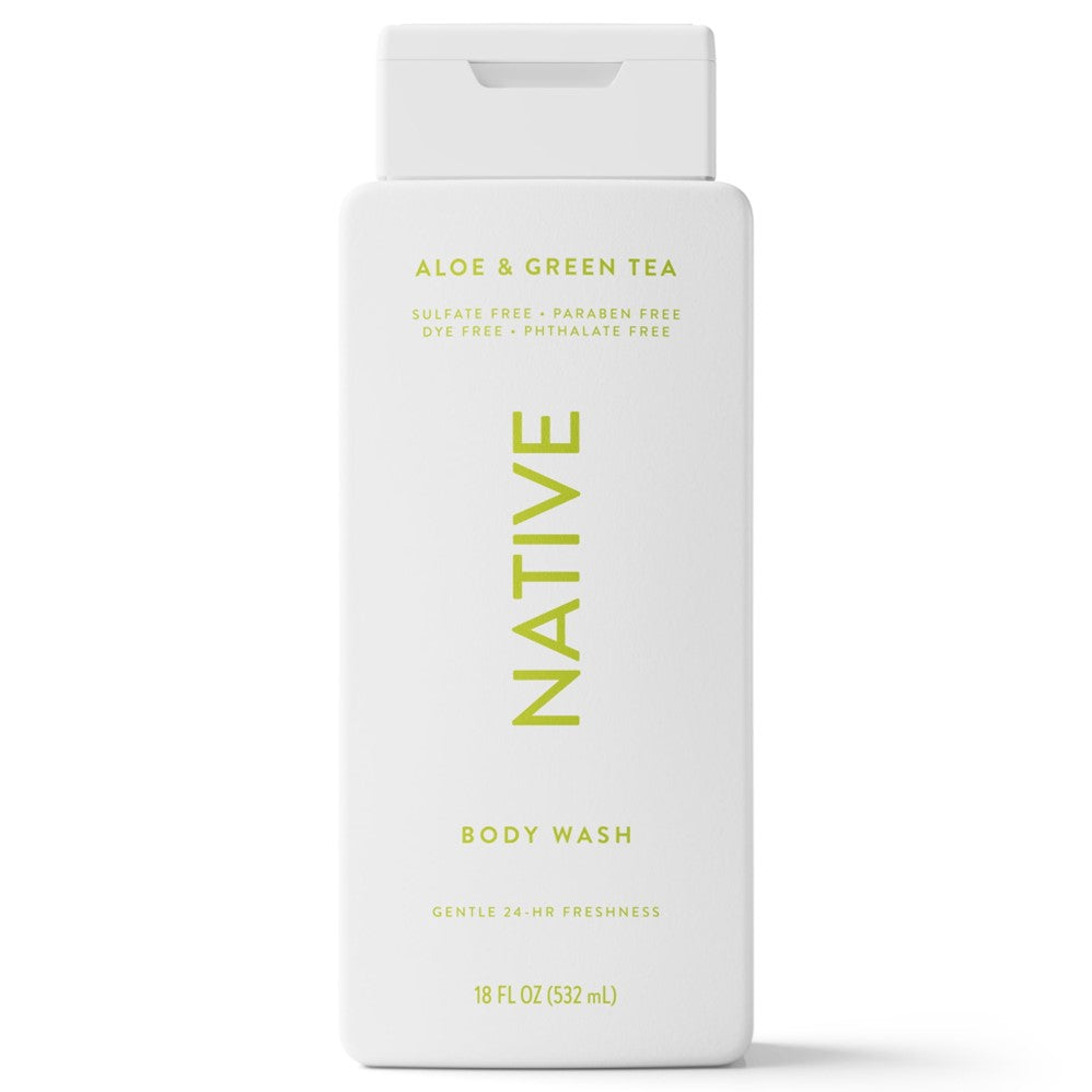 Native Aloe & Green Tea Body Wash - 18oz/6pk