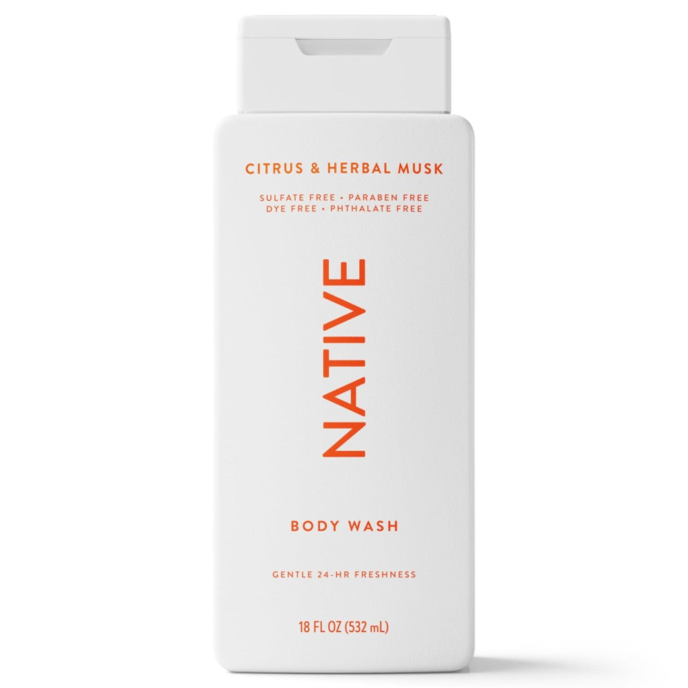 Native Citrus & Herbal Musk Body Wash - 18oz/6pk