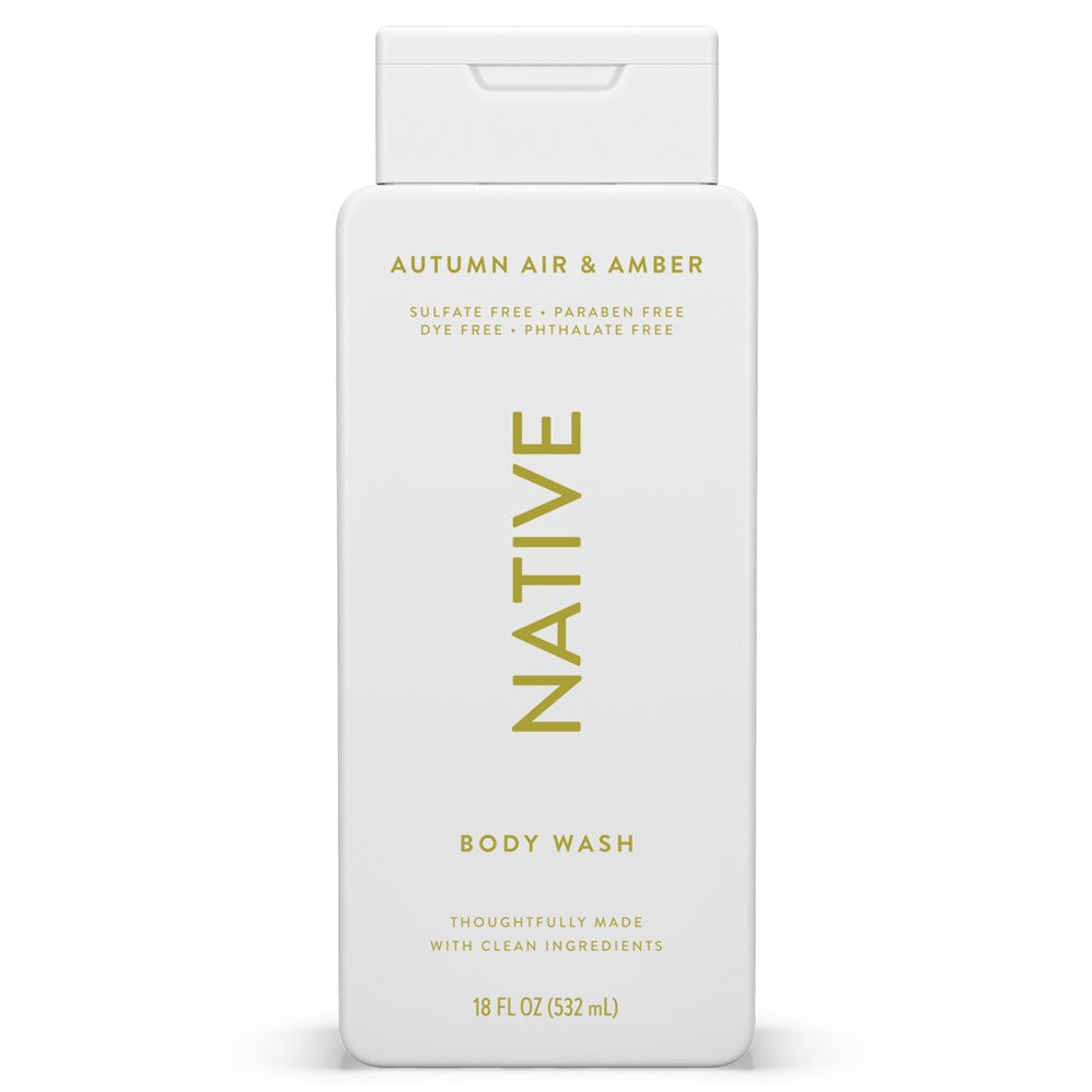 Native Autumn Air & Amber Body Wash - 18oz/6pk